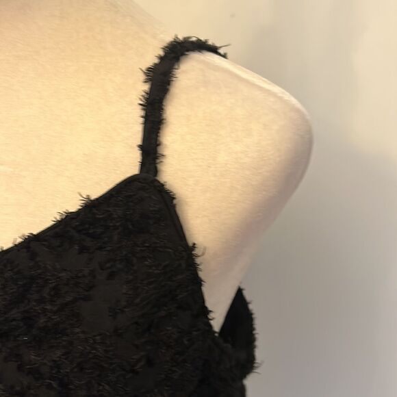 Ley Den black velvet spaghetti strap tank Size S New - Picture 4 of 9